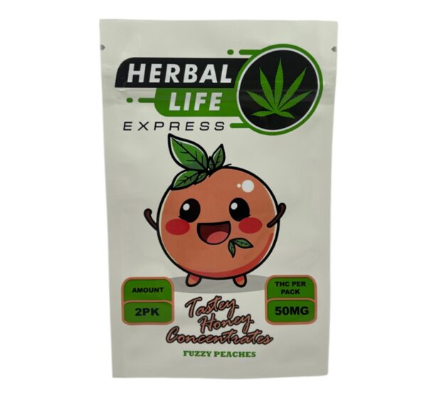 Tasty Honey Concentrates - 50mg 2pk THC Fuzzy Peaches