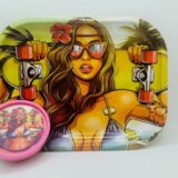 Small Rolling Tray with matching plastic grinder - Image 2