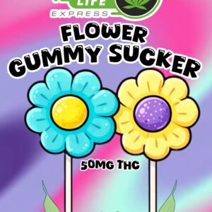 Gummy Flower Sucker 50mg THC