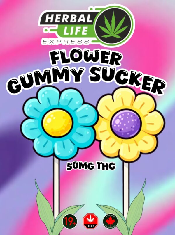 Gummy Flower Sucker 50mg THC