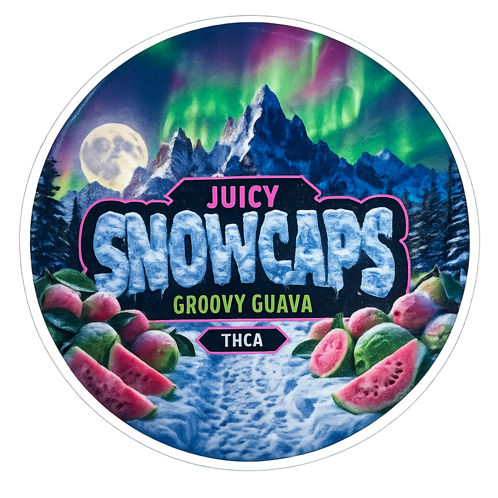 B2D4FD07-396D-4C6B-8578-E9FA1E67ECA1 THCA Juicy Snow Caps GROOVY GUAVA - Image 1